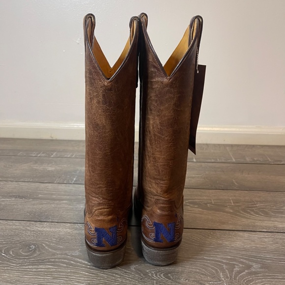 NEW Gameday Boots Navy Distressed Brown Cowboy Boots Men's Size 8.5 NWT - Picture 4 of 12